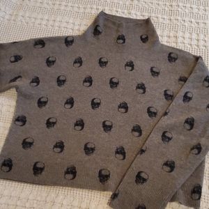 Skull Cashmere cropped sweater